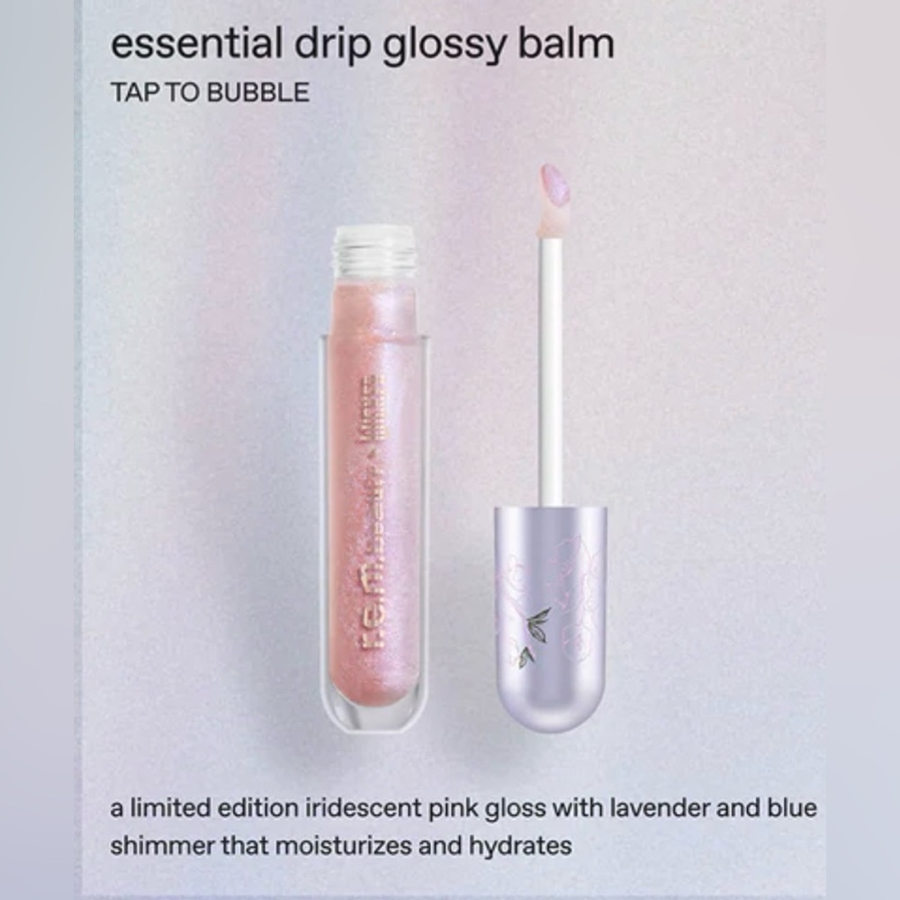R.E.M. Beauty Wicked Glinda Iridescent Pink Lip Gloss - Tap to Bubble BN LE - Picture 3 of 5